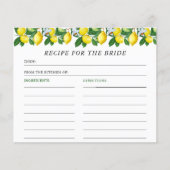 Carte de recette Fête des mariées italienne Citron (Devant)