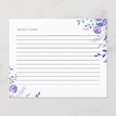 Carte de recette Fête des mariées Jardin Floral Vi (Dos)