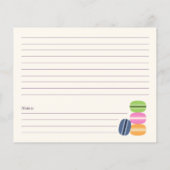 Carte de recette Fête des mariées Macarons françai (Dos)