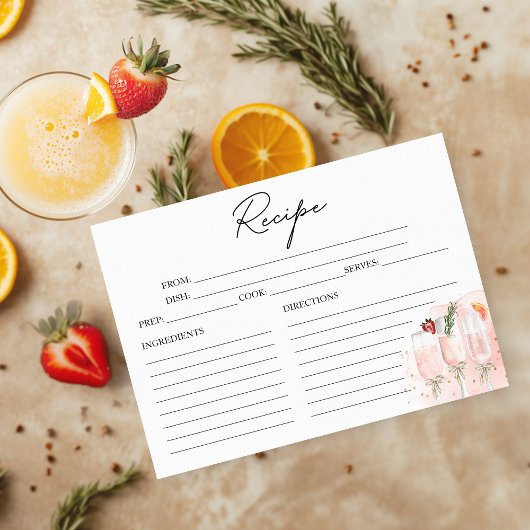 Carte de recette Fête des mariées Mimosa rose