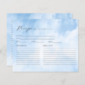 Carte de recette Fête des mariées nuages (Devant / Derrière)