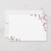 Carte de recette Fête des mariées papillon bleu-or (Dos)