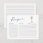 Carte de recette Fête des mariées Pearls & Prosecc (Devant / Derrière)