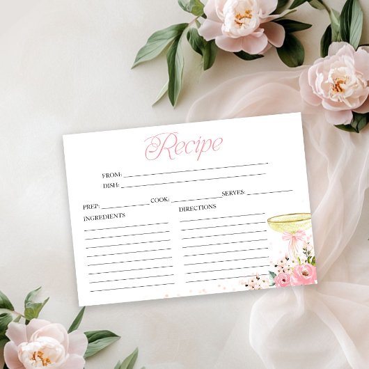 Carte de recette Fête des mariées Pétales Et Procu