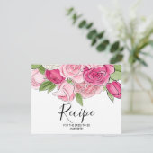 Carte de recette Fête des mariées Roses Roses Rose (Debout devant)