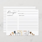 Carte de recette Fête des mariées simple (Devant / Derrière)