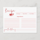 Carte de recette Fête des mariées Valentine pour l (Devant)