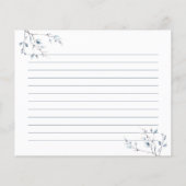 Carte de recette Fête des mariées végétale bleu fl (Dos)