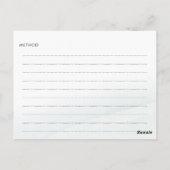 Carte de recette Fête des mariées verte de lavage  (Dos)