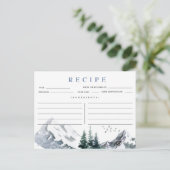 Carte de recette Fête des mariées Watercolor Mount (Debout devant)