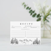 Carte de recette Fête des mariées Watercolor Mount (Debout devant)