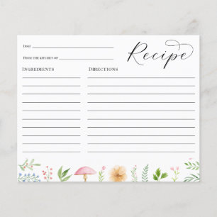 Carte de recette Fête des mariées Whimsical Tea Pa