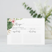 Carte de recette feuille de palme tropicale (Debout devant)