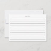 Carte de recette Flamant rose d'aquarelle rose (Dos)