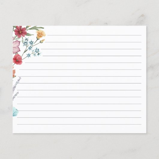 Carte de recette fleur sauvage (Dos)