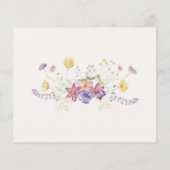 Carte de recette Fleur sauvage aquarelle (Dos)