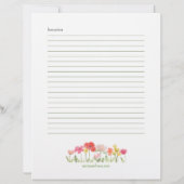 Carte de recette Fleur sauvage aquarelle (Dos)