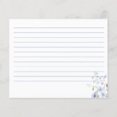 Carte de recette fleur sauvage de fleurs de boho (Dos)