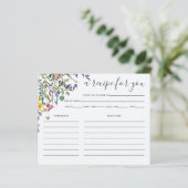 Carte de recette fleur sauvage Fête des mariées aq (Debout devant)