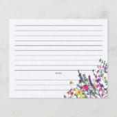 Carte de recette fleur sauvage Fête des mariées aq (Dos)