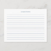 Carte de recette Floral Bridal Bleu Français Chino (Dos)