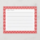 Carte de recette Floral Fuchsia Fête des mariées (Dos)