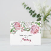 Carte de recette Floral Rose du pays rose de Bourg (Debout devant)