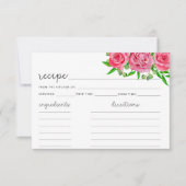 Carte de recette florale (Devant)