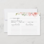 Carte de recette florale (Devant)