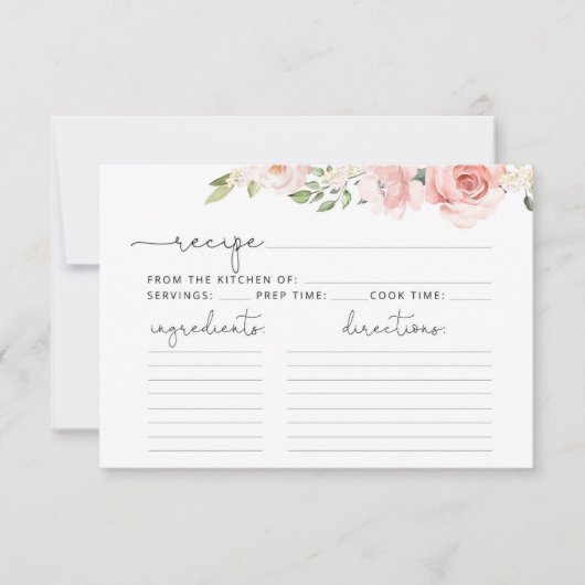 Carte de recette florale (Devant)