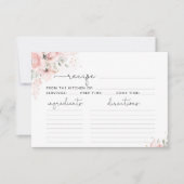 Carte de recette florale (Devant)