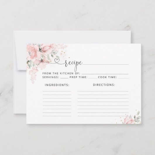 Carte de recette florale (Devant)