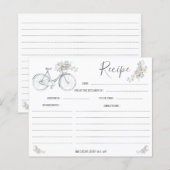 Carte de recette florale à vélo (Devant / Derrière)