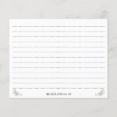 Carte de recette florale à vélo (Dos)