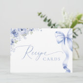 Carte de recette florale avec quelque chose de ble (Debout devant)