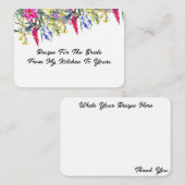 carte de recette florale botanique (Devant / Derrière)