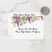 carte de recette florale botanique (Devant/Arrière en situation)