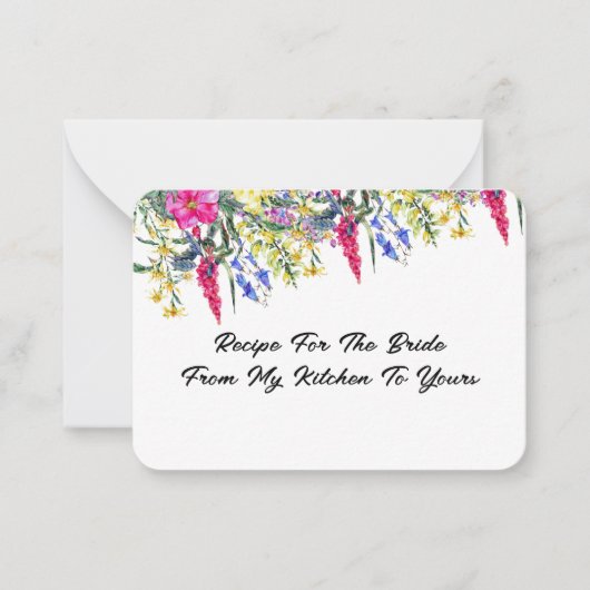 carte de recette florale botanique (Devant)