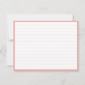 Carte de recette florale de pêche élégante (Dos)