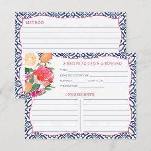 Carte de recette florale lumineuse aux agrumes méd