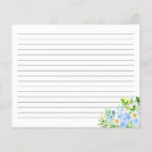 Carte de recette florale pour oublier-me-Nots et m (Dos)