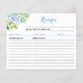 Carte de recette florale pour oublier-me-Nots et m (Devant)
