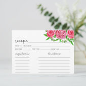 Carte de recette florale rose (Debout devant)