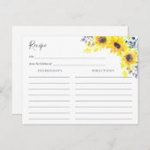 Carte de recette Flowerfields (Devant / Derrière)