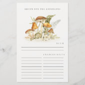 Carte de recette Foliage de champignons orange rus (Devant)