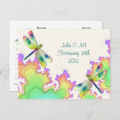 Carte de recette fractale de libellule (Devant / Derrière)