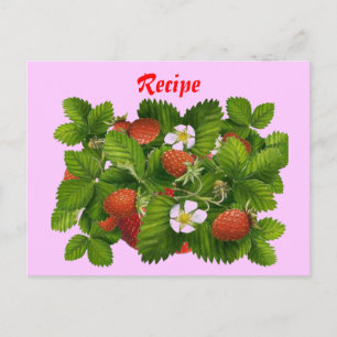 Carte de recette fraise