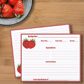 Carte de recette fraise