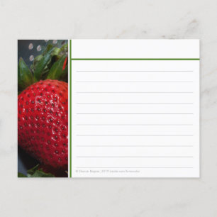 Carte de recette fraise