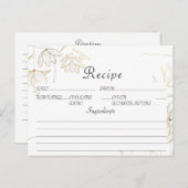 Carte de recette Gold Flower (Devant / Derrière)